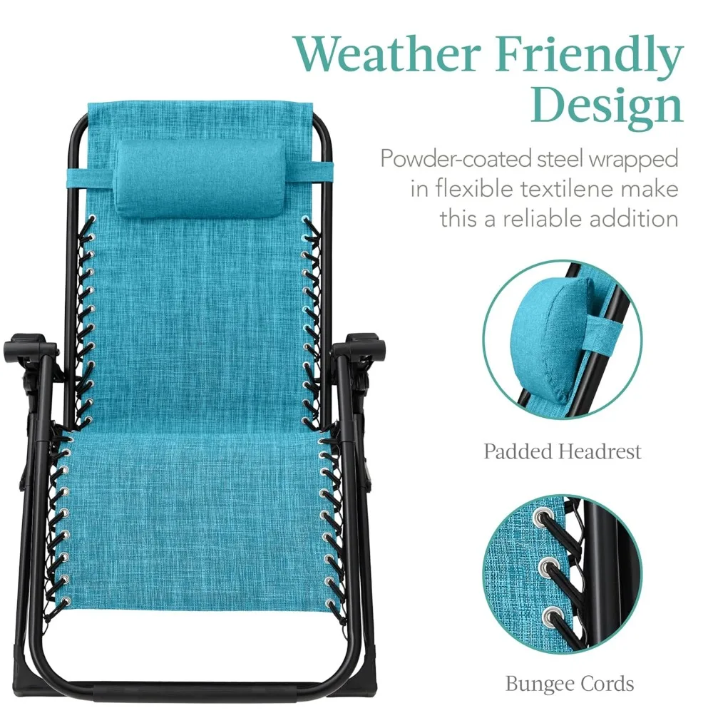 Oversized Zero Gravity Chair, Folding Outdoor Patio Recliner, XL Anti Gravity Lounger W/Removable Cushion, Cup, Customized
Oversized Zero Gravity Chair, Folding Outdoor Patio Recliner, XL Anti Gravity Lounger W/Removable Cushion, Cup, Customized