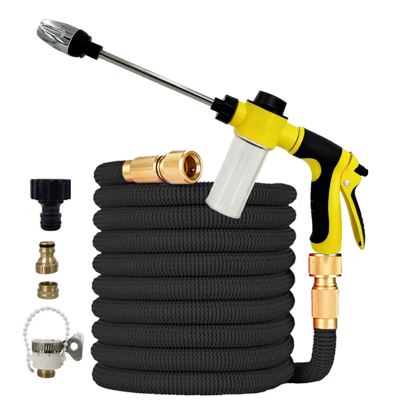 New Expandable Magic Hose Kit, Portable High-Pressure Spray Gun, Flexible Water Hose for Car Wash, Lawn Watering and Irrigation
New Expandable Magic Hose Kit, Portable High-Pressure Spray Gun, Flexible Water Hose for Car Wash, Lawn Watering and Irrigation