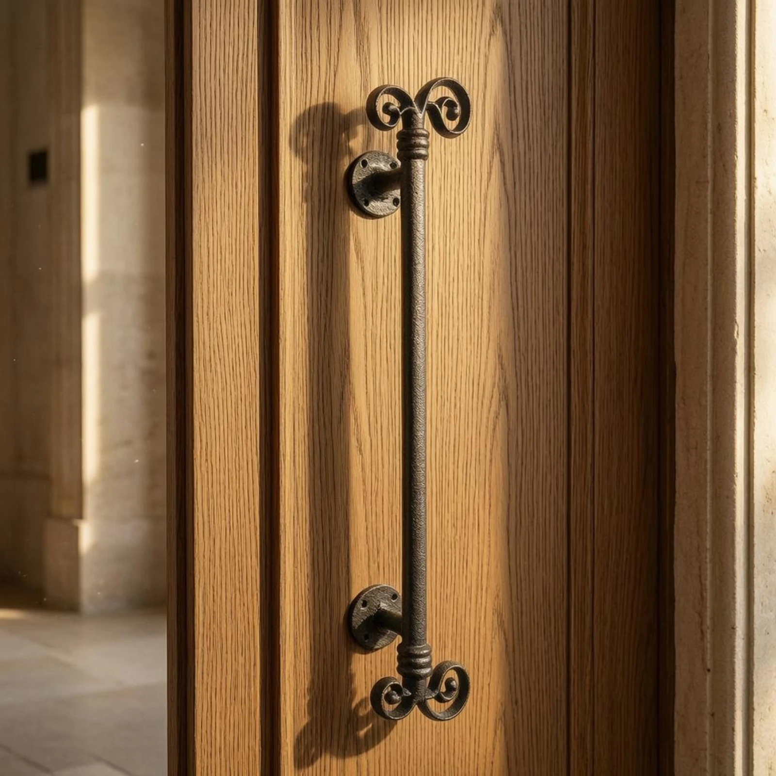 Cast-Iron Door Pull Handle Black Finish Wrought-Iron Style Door Handle Interior Hardware Heavy Duty Artisanal Look
Cast-Iron Door Pull Handle Black Finish Wrought-Iron Style Door Handle Interior Hardware Heavy Duty Artisanal Look