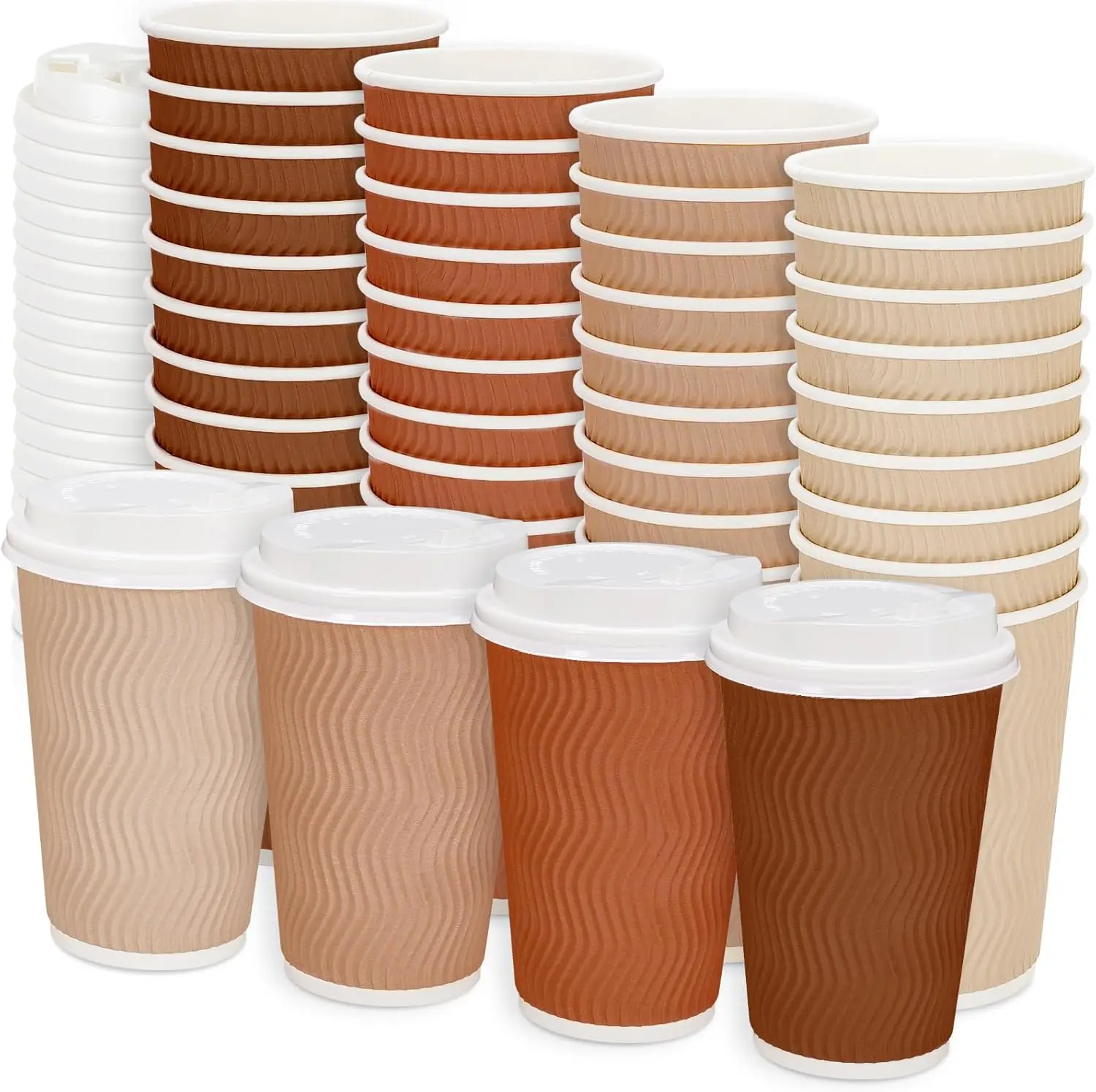 100Pcs Orange Disposable Coffee Cups with Lids 4 Gradient Orange Paper Cups Corrugated Ripple Wall Insulated Hot Cups fo
100Pcs Orange Disposable Coffee Cups with Lids 4 Gradient Orange Paper Cups Corrugated Ripple Wall Insulated Hot Cups fo