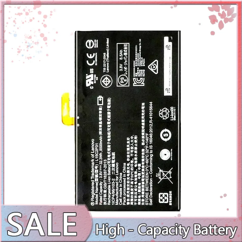Tablet Battery L15C2P31 Android 8500mAh For Lenovo Yoga Book YB1-X91F X91L X91X YB1-X90F Android Series Not For Windows
Tablet Battery L15C2P31 Android 8500mAh For Lenovo Yoga Book YB1-X91F X91L X91X YB1-X90F Android Series Not For Windows