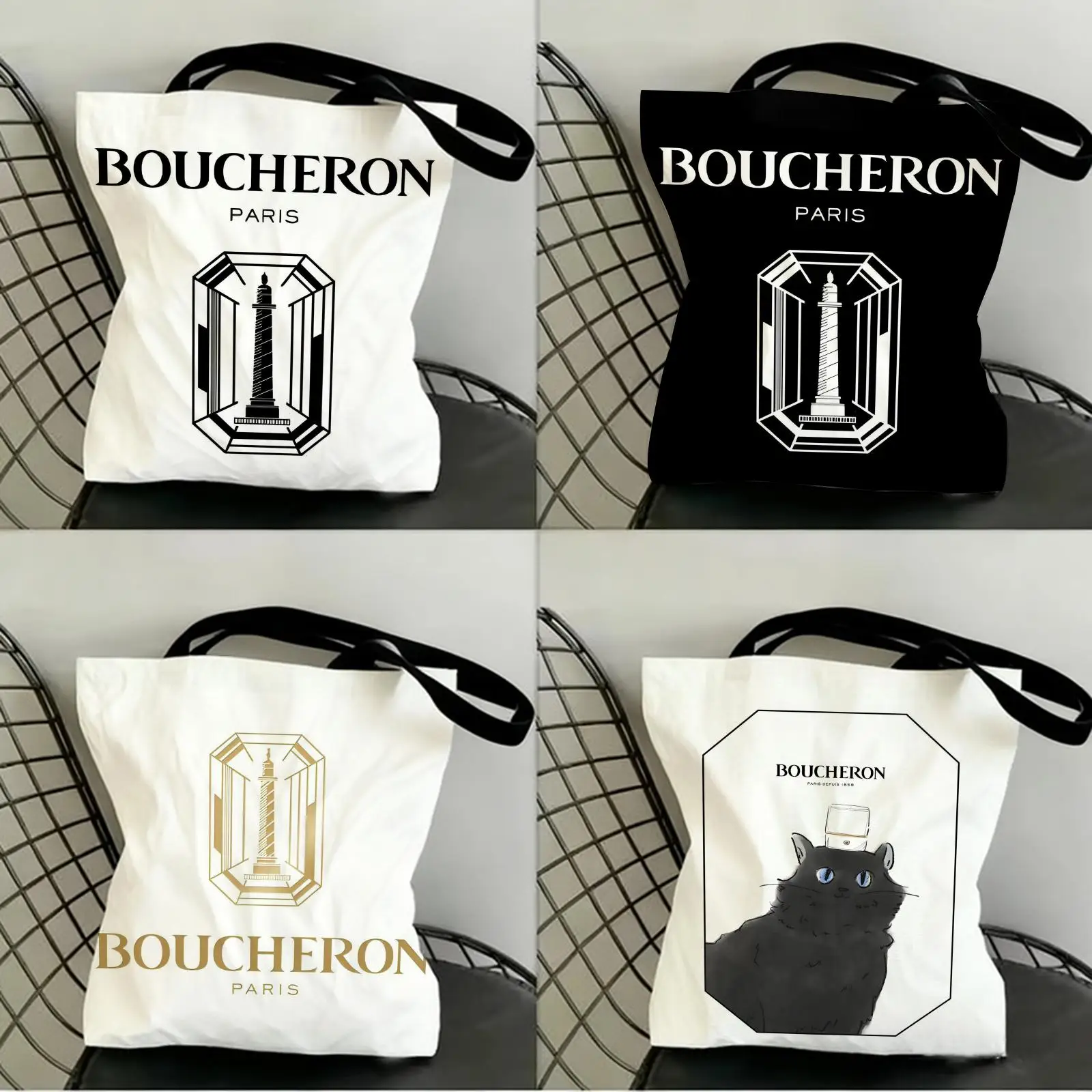 Jewelry B-Boucheron Brand Storage Bags Canvas Double-Sided Print Fashion Shoulder Tote Shopping Bag Gift Eco Handbags
Jewelry B-Boucheron Brand Storage Bags Canvas Double-Sided Print Fashion Shoulder Tote Shopping Bag Gift Eco Handbags