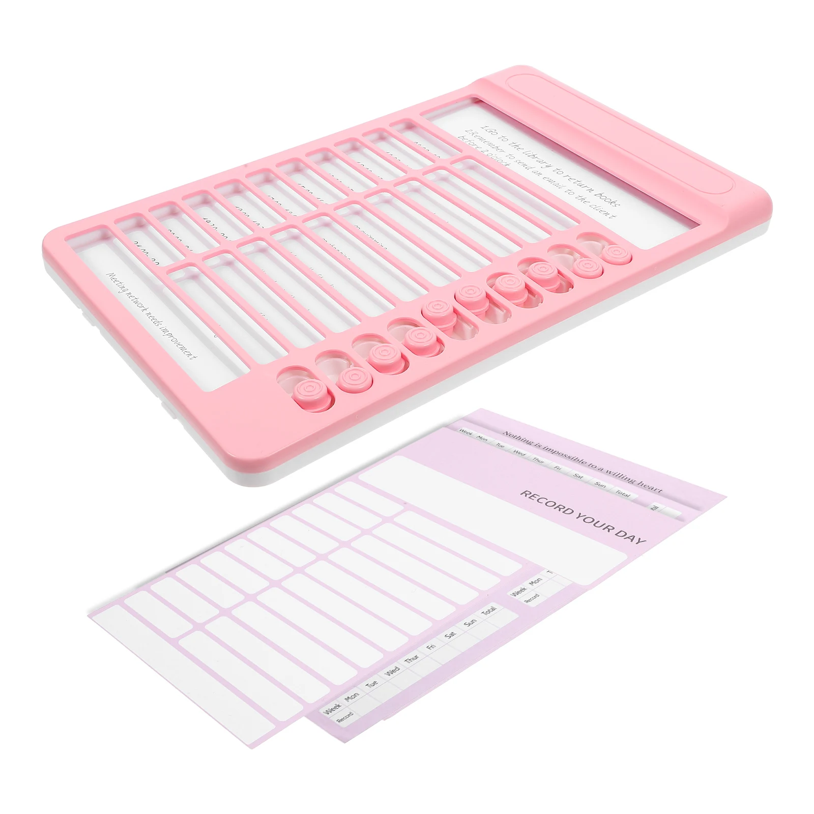 Self-discipline Daily Chore Chart Planner Portable Behavior Board Size Motivational Reward Tracker Plastic 
Self-discipline Daily Chore Chart Planner Portable Behavior Board Size Motivational Reward Tracker Plastic