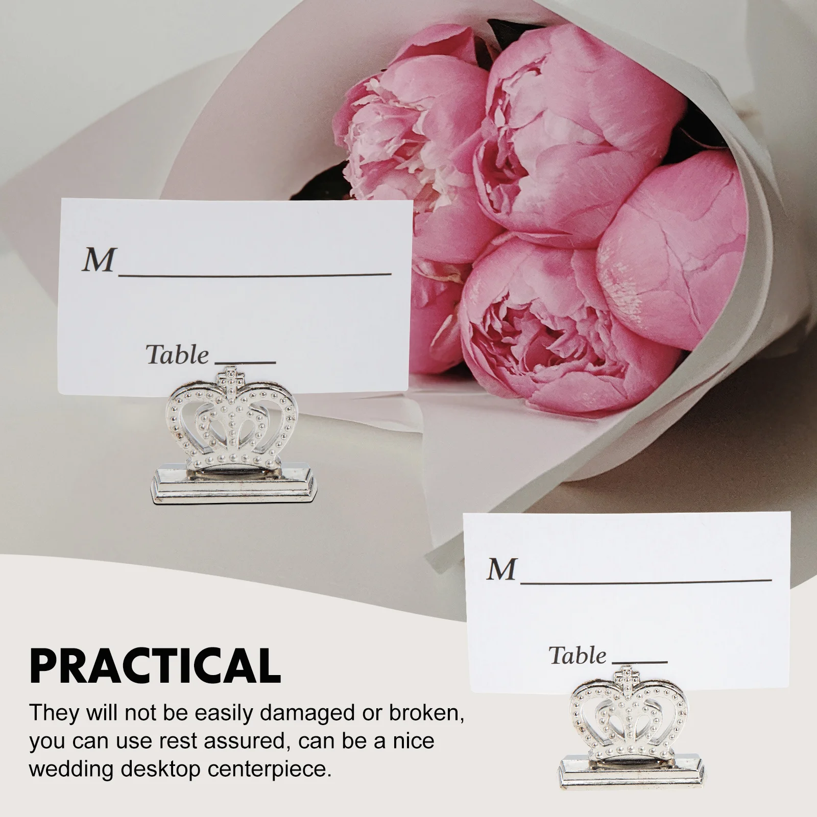 3 Pcs Crown Shape Alloy Clips for Thick Thin Cards Papers Photos Delicate Place Card Holder Table Number Picture Party
3 Pcs Crown Shape Alloy Clips for Thick Thin Cards Papers Photos Delicate Place Card Holder Table Number Picture Party