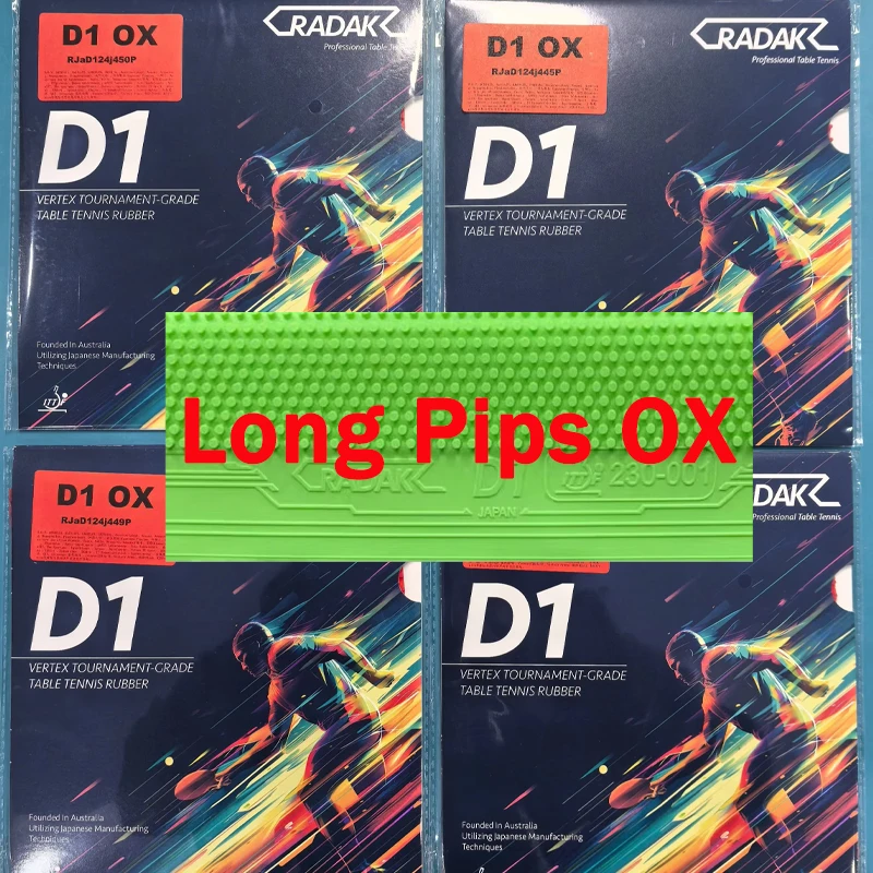 Ультрамягкая и износостойкая накладка для настольного тенниса OX Radak D1 с длинными шипами средней длины, одобренная ITTF, для соревнований
Ультрамягкая и износостойкая накладка для настольного тенниса OX Radak D1 с длинными шипами средней длины, одобренная ITTF, для соревнований