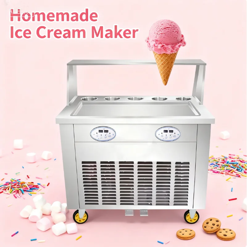 2025 Commercial Thailand Fried Ice Cream Machine Cold Flat Plate Gelato Yogurt Fruit Ice Cream Roller Making Machine
2025 Commercial Thailand Fried Ice Cream Machine Cold Flat Plate Gelato Yogurt Fruit Ice Cream Roller Making Machine