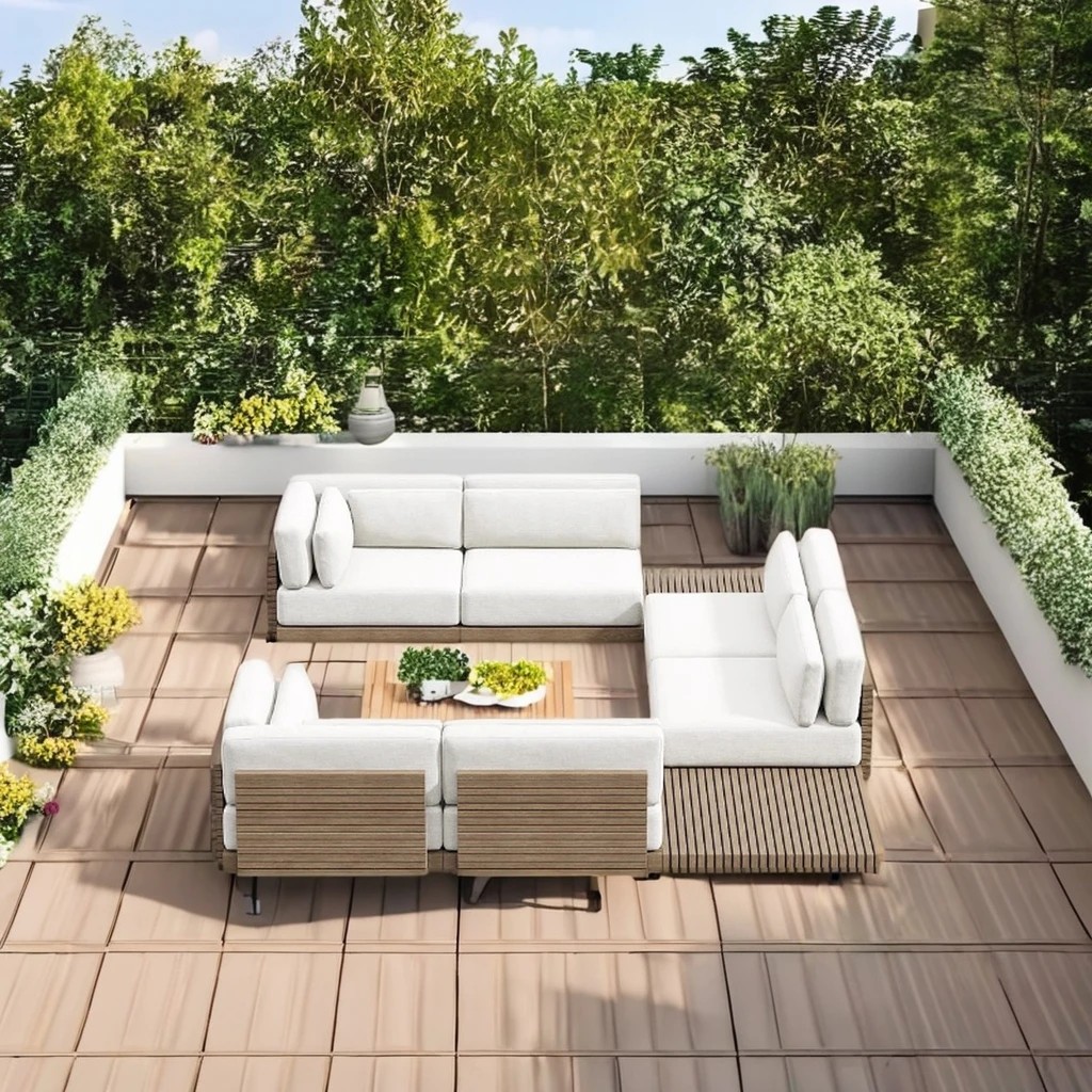 Custom New Chinese Luxury HAOYU Outdoor Teak Garden Set Sofa Bed For Hotel Courtyard Villa Balcony Landscaping
Custom New Chinese Luxury HAOYU Outdoor Teak Garden Set Sofa Bed For Hotel Courtyard Villa Balcony Landscaping