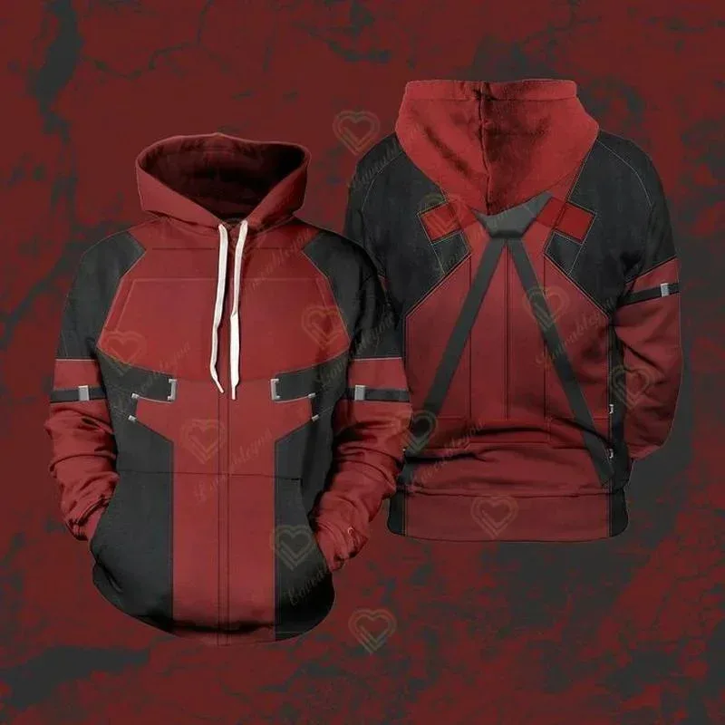 Fans Wear Winter Sweatshirt Cosplay Costume Hoodie Deadpool 3D Printed Long Sleeve Casual Tops for Men
Fans Wear Winter Sweatshirt Cosplay Costume Hoodie Deadpool 3D Printed Long Sleeve Casual Tops for Men