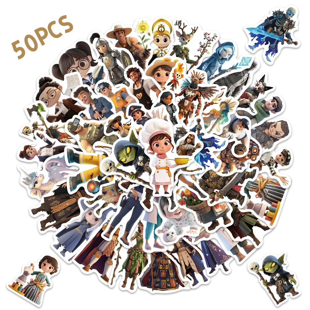 50PCS Creative 3D Cartoon Fantasy Stickers Cool Anime Character Decals Luggage Notebook Water Cup Computer Stickers Party Favors
50PCS Creative 3D Cartoon Fantasy Stickers Cool Anime Character Decals Luggage Notebook Water Cup Computer Stickers Party Favors