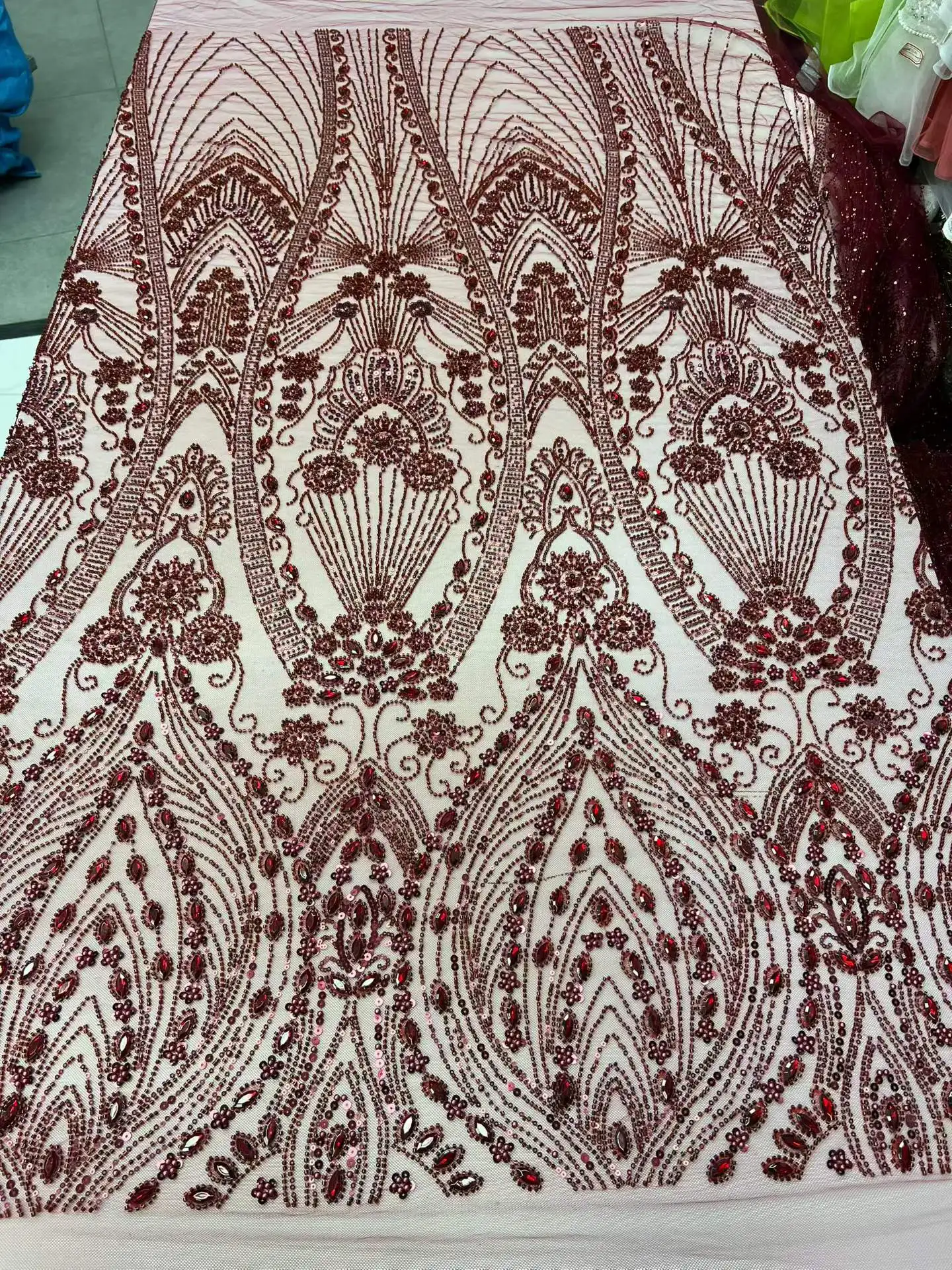 Luxury Stones African Lace Fabric 2026 High Quality Sequins Beads Lace Fabrics For Nigerian Wedding French Tulle Lace Fabric
Luxury Stones African Lace Fabric 2026 High Quality Sequins Beads Lace Fabrics For Nigerian Wedding French Tulle Lace Fabric
