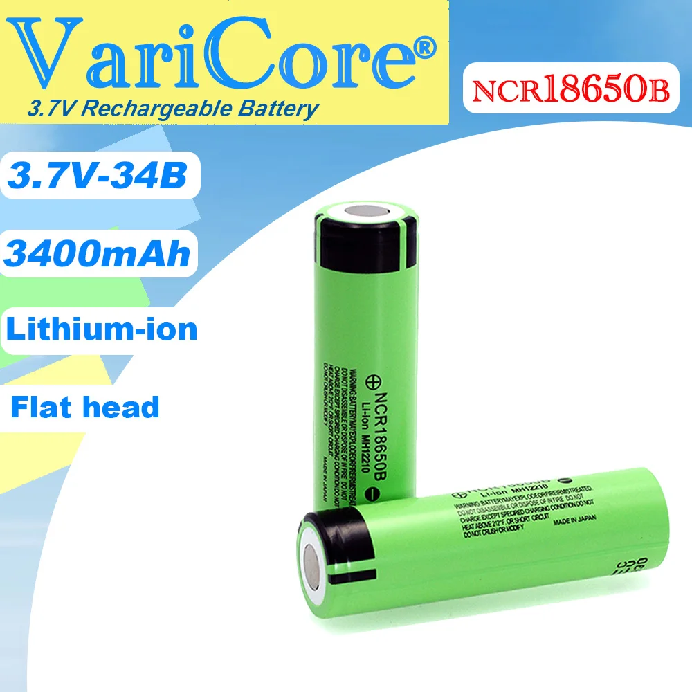 New 100% Original NCR18650B 3.7v 3400mAh 18650 Lithium Rechargeable Battery For Flashlight Power Supply batteries
New 100% Original NCR18650B 3.7v 3400mAh 18650 Lithium Rechargeable Battery For Flashlight Power Supply batteries
