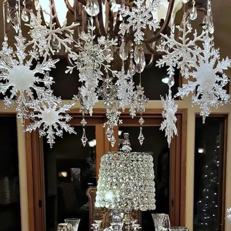 Acrylic Snowflake Decoration for Wedding, Charm Ornaments, Pendant for Christmas, Hotel Mall Window Decoration, 12Pcs a Lot
Acrylic Snowflake Decoration for Wedding, Charm Ornaments, Pendant for Christmas, Hotel Mall Window Decoration, 12Pcs a Lot