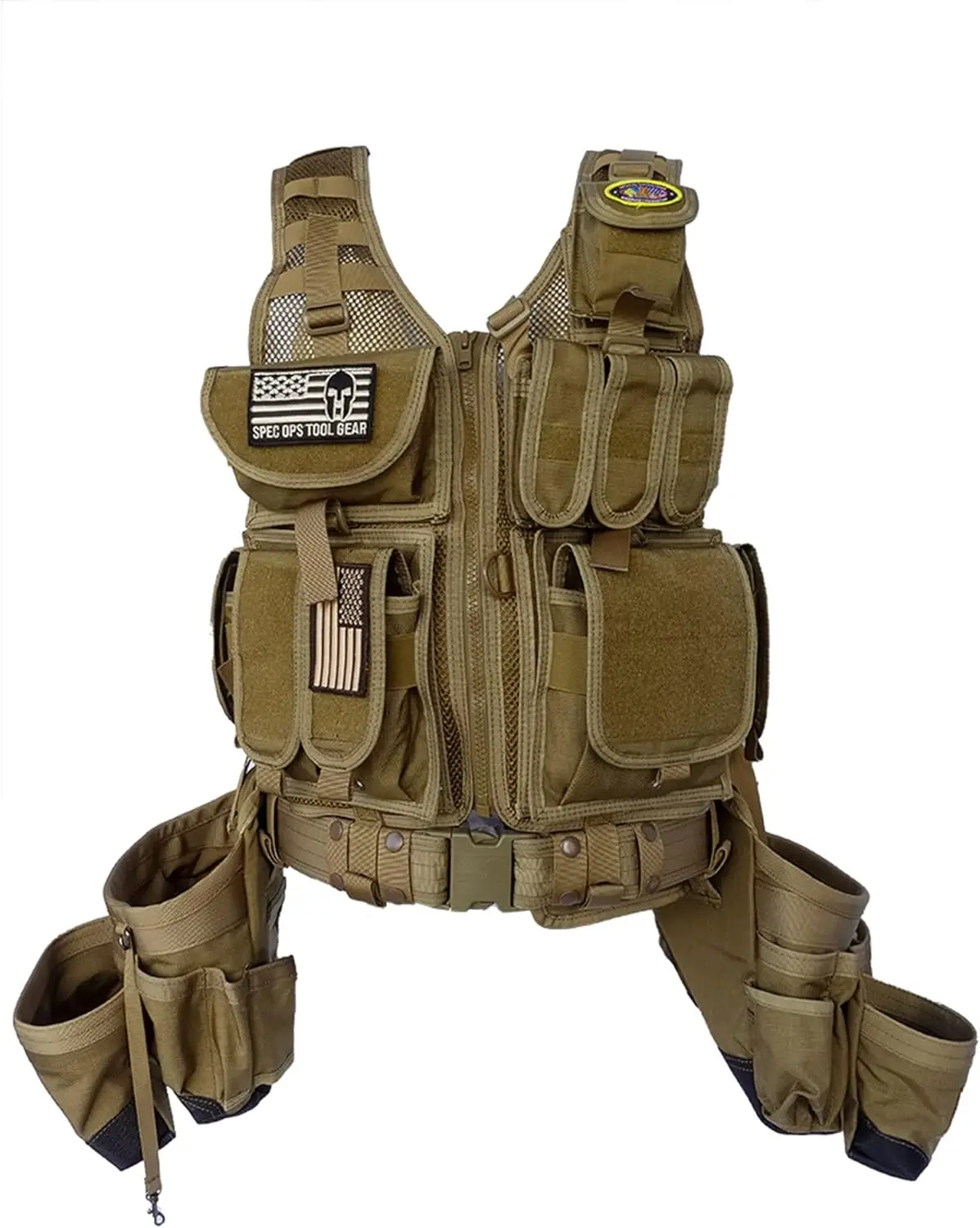 Tactical Tool Vest & Belt Set - Modular MOLLE with Pouches & Weight-Dispersing
Tactical Tool Vest & Belt Set - Modular MOLLE with Pouches & Weight-Dispersing