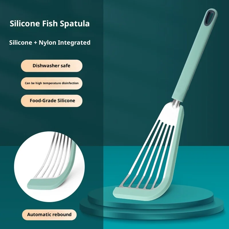 High-Temperature Resistant Silicone Cooking Spatula Non-Slip for Steak Iron Pan Cooking Fish Fry Anti-Scalding Kitchen Tool
High-Temperature Resistant Silicone Cooking Spatula Non-Slip for Steak Iron Pan Cooking Fish Fry Anti-Scalding Kitchen Tool
