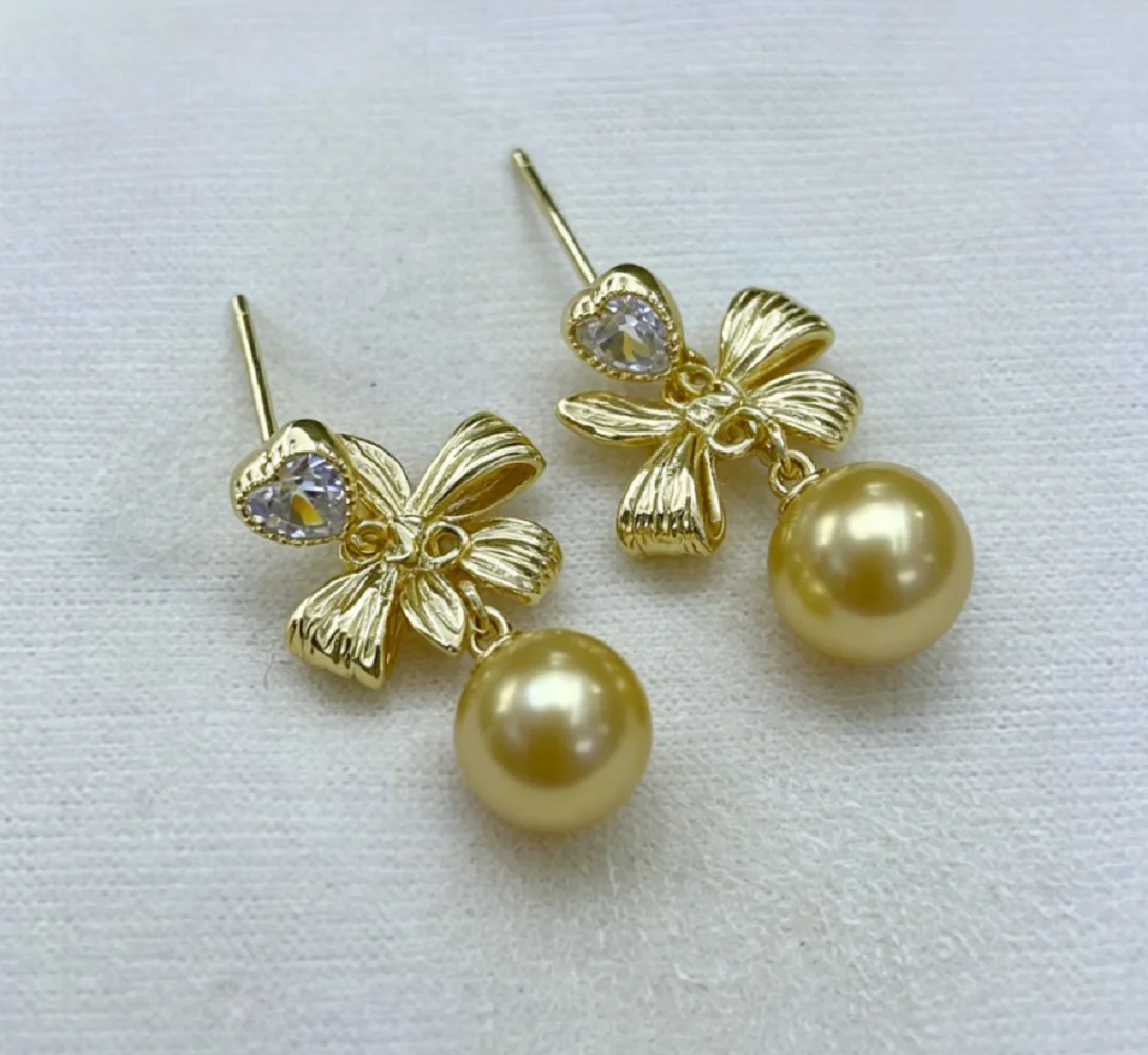 Beautiful earrings AAAA grade 10-11 mm natural pearl bow earrings 925 sterling silver
Beautiful earrings AAAA grade 10-11 mm natural pearl bow earrings 925 sterling silver