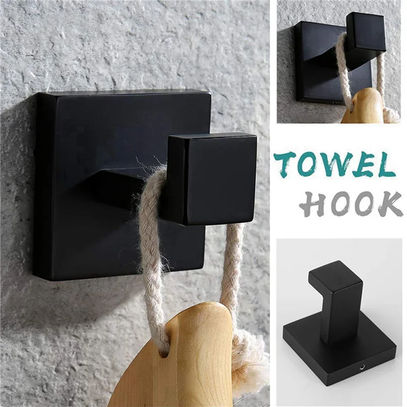 8 Pack Matte Black Towel Hook Stainless Steel Bathroom Rust Proof Clothes Towel Coat Hook Wall Mounted 
8 Pack Matte Black Towel Hook Stainless Steel Bathroom Rust Proof Clothes Towel Coat Hook Wall Mounted