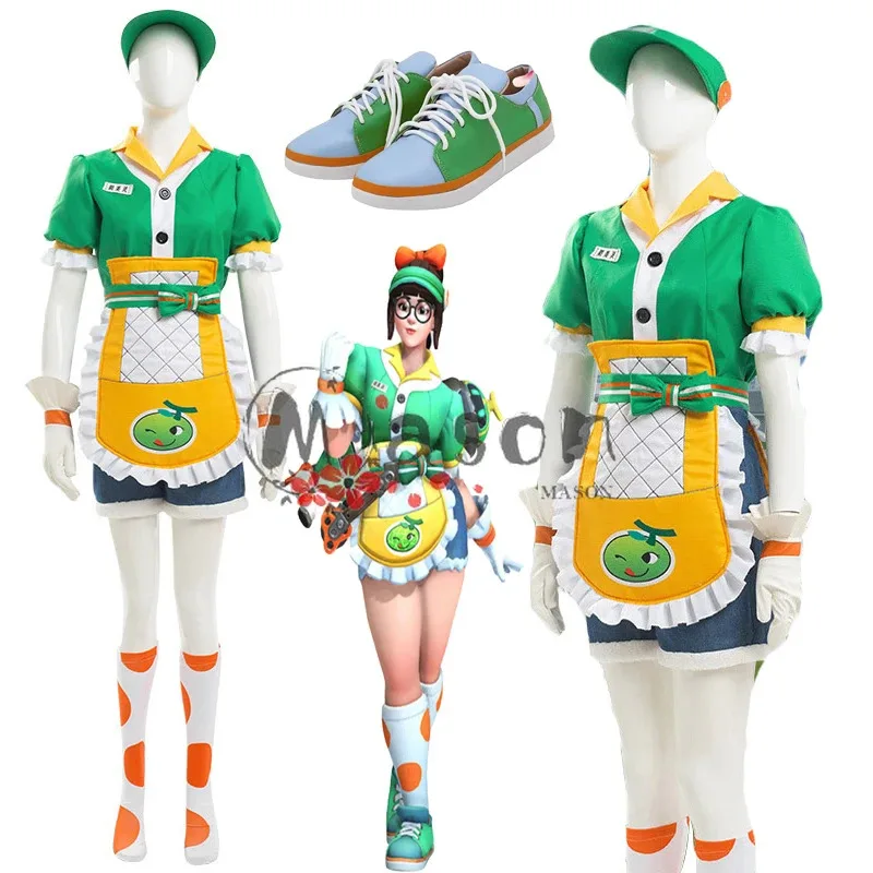 Game Overwatch Mei Cosplay Costumes Shoes Meiling Zhou Honeydew Clothes Halloween Carnival Outfit For Women Girls
Game Overwatch Mei Cosplay Costumes Shoes Meiling Zhou Honeydew Clothes Halloween Carnival Outfit For Women Girls
