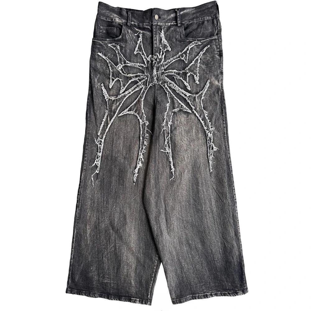 Black Punk Baggy Jeans for Men Retro Y2k Style Wide-leg Streetwear Hip Hop Gothic Men's Jeans Stylish Party Oversized Clothing
Black Punk Baggy Jeans for Men Retro Y2k Style Wide-leg Streetwear Hip Hop Gothic Men's Jeans Stylish Party Oversized Clothing