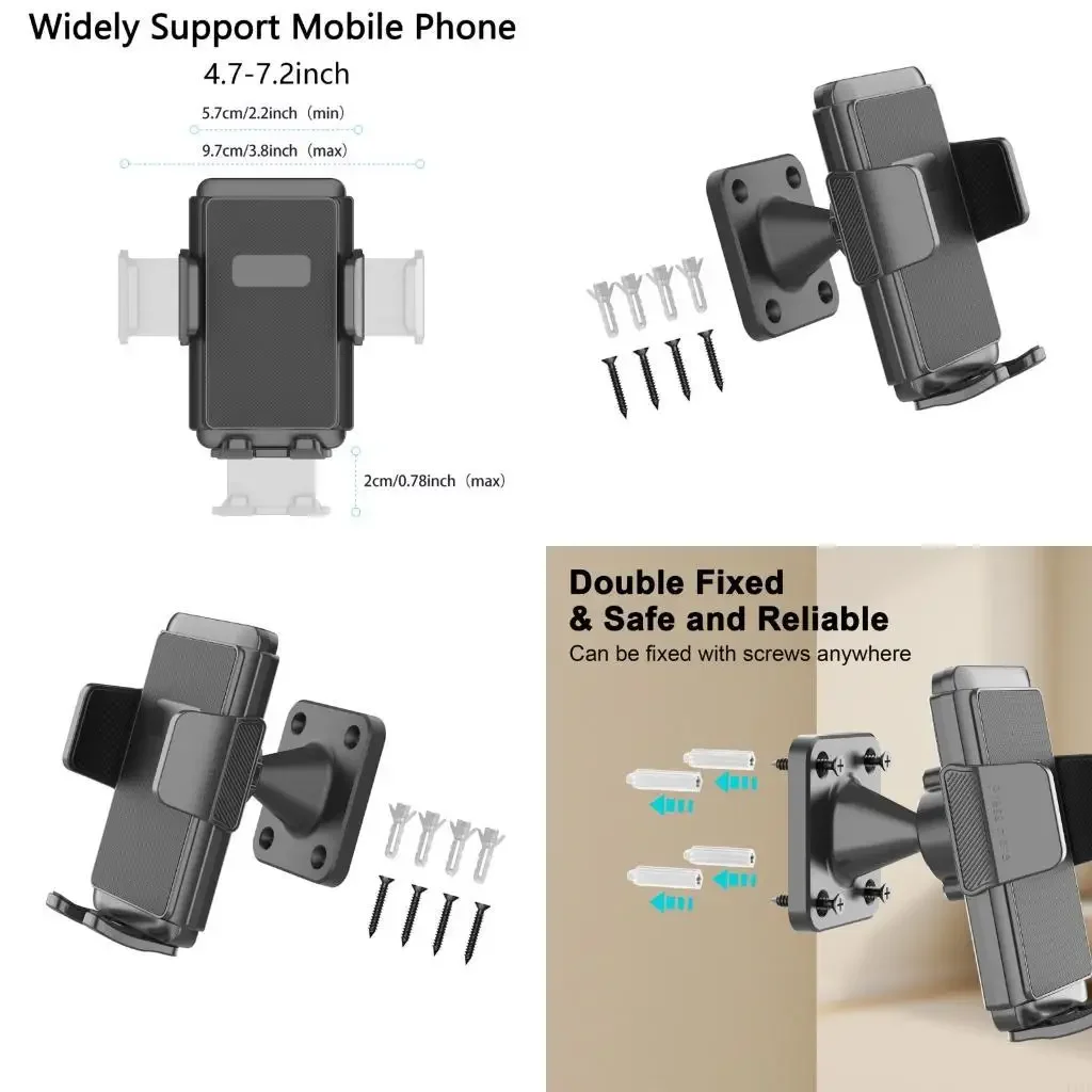 Универсальная настенная стойка для телефона с широким основанием из АБС-пластика для безопасного размещения телефона на кухне и
Универсальная настенная стойка для телефона с широким основанием из АБС-пластика для безопасного размещения телефона на кухне и
