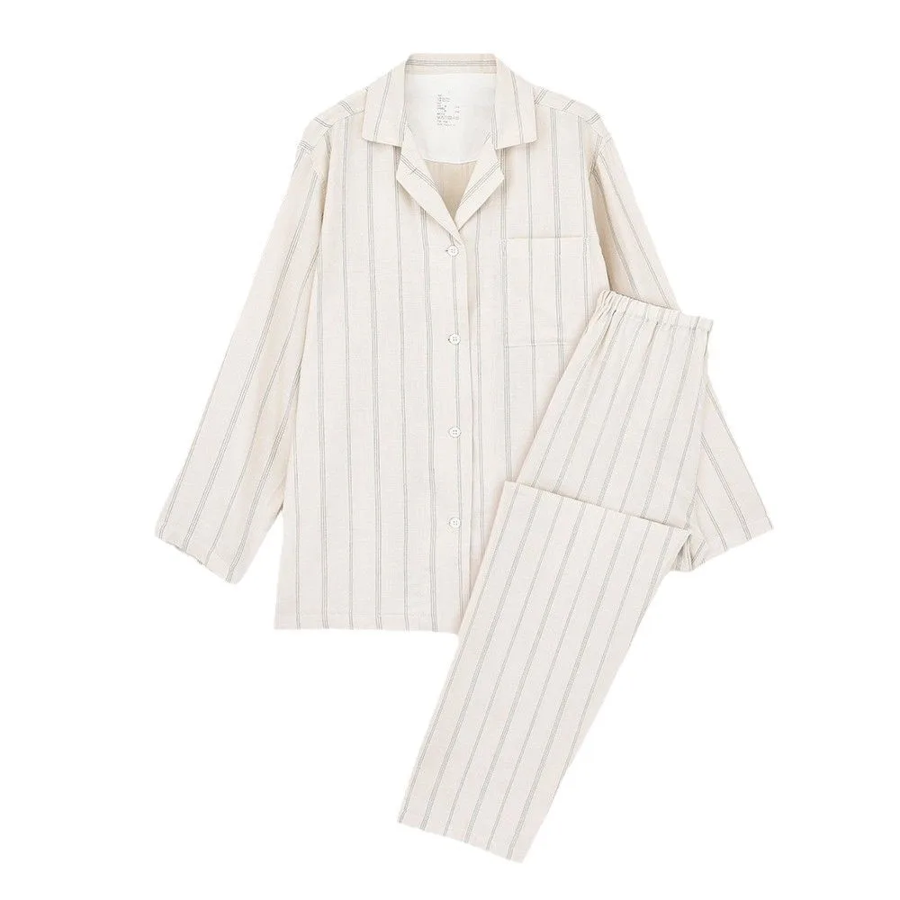 Unprinted Original Double Layer Class A Pure Cotton Pajama Set Men Women Skin Friendly Soft Gauze Lounge Pants Spring Autumn
Unprinted Original Double Layer Class A Pure Cotton Pajama Set Men Women Skin Friendly Soft Gauze Lounge Pants Spring Autumn