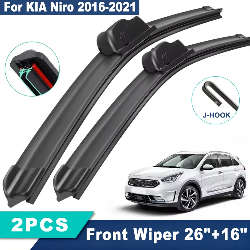 2PCS Double Rubber Front Wiper Blades For KIA Niro 2016-2021 Windshield Windscreen Car Replacement Accessories
2PCS Double Rubber Front Wiper Blades For KIA Niro 2016-2021 Windshield Windscreen Car Replacement Accessories