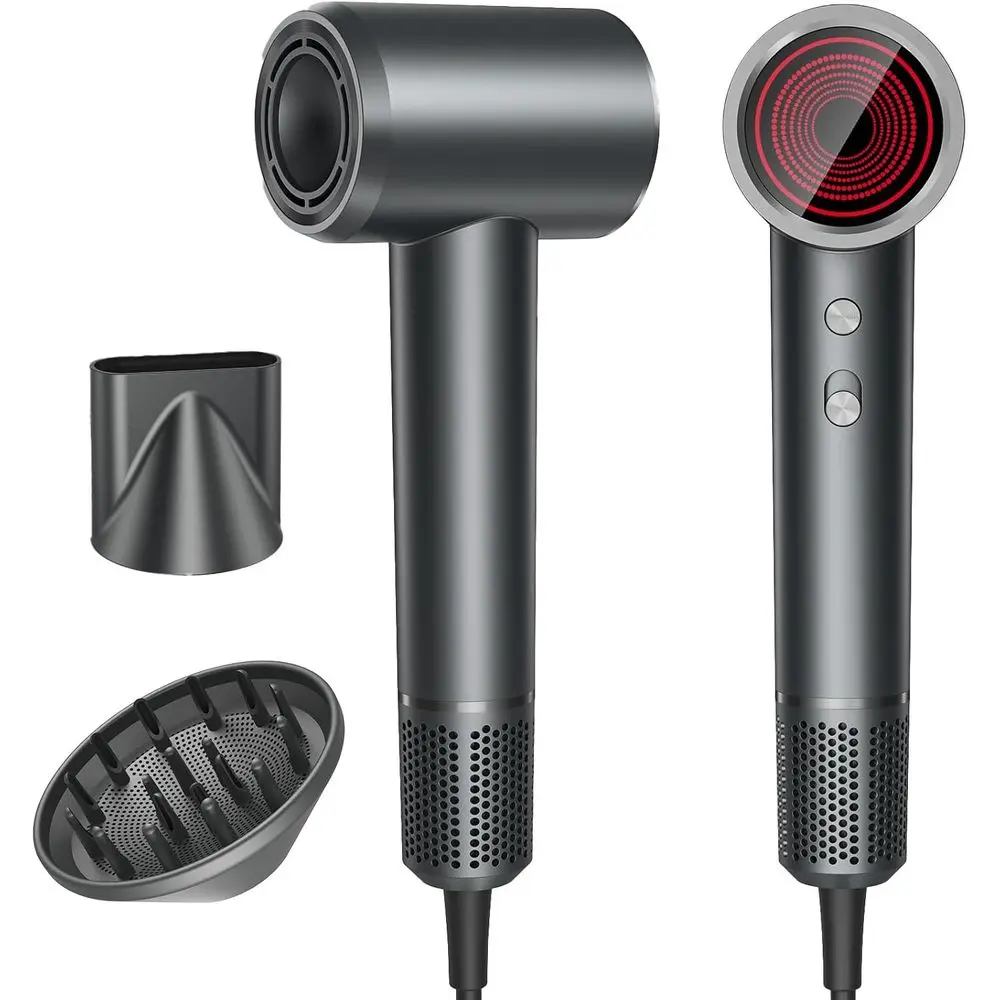Hair Dryer, Proional Ionic Hair Dryer or ast Drying, High Speed Hair Blow Dryer with Diuser or Home Sn Travel, tant Temperature
Hair Dryer, Proional Ionic Hair Dryer or ast Drying, High Speed Hair Blow Dryer with Diuser or Home Sn Travel, tant Temperature