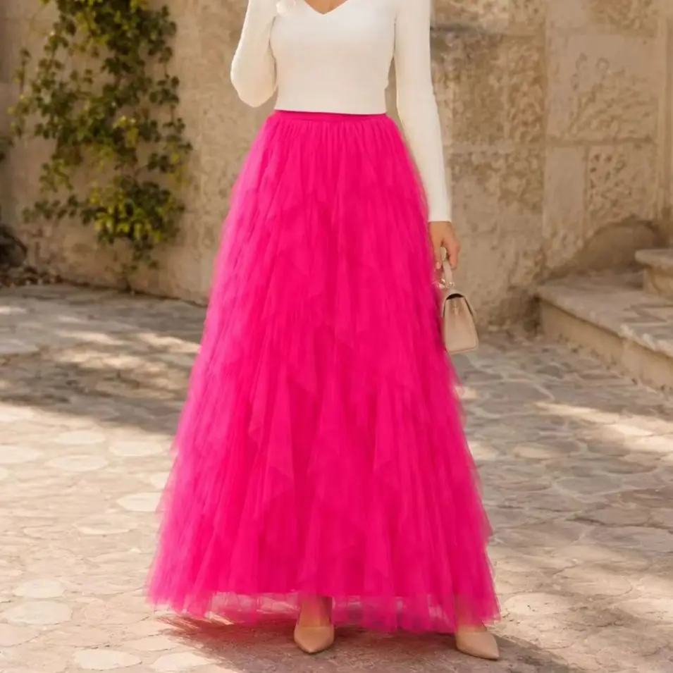 2026 New Women Tulle Long Maxi Skirt High Waist Mesh Tutu Skirt Pleated Elegant Solid Color Fairycore Party Vacation Skirts
2026 New Women Tulle Long Maxi Skirt High Waist Mesh Tutu Skirt Pleated Elegant Solid Color Fairycore Party Vacation Skirts
