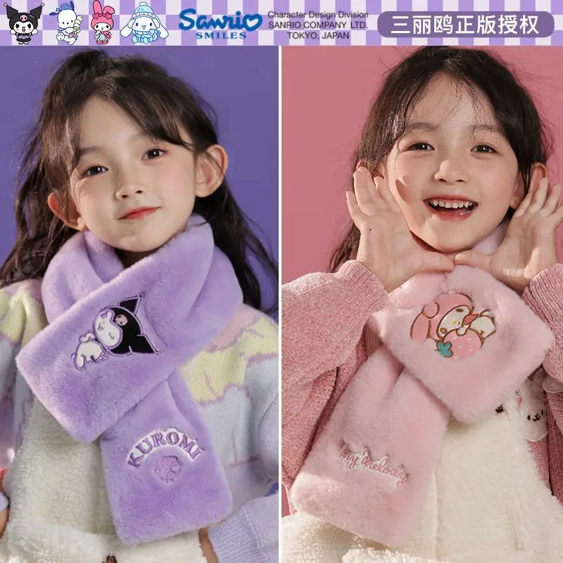 Sanrios Soft Plush Scarf Anime Figures Meldoy Kuromi Autumn Winter Warmth Thickened Solid Color Scarf for Girls Students Gifts
Sanrios Soft Plush Scarf Anime Figures Meldoy Kuromi Autumn Winter Warmth Thickened Solid Color Scarf for Girls Students Gifts
