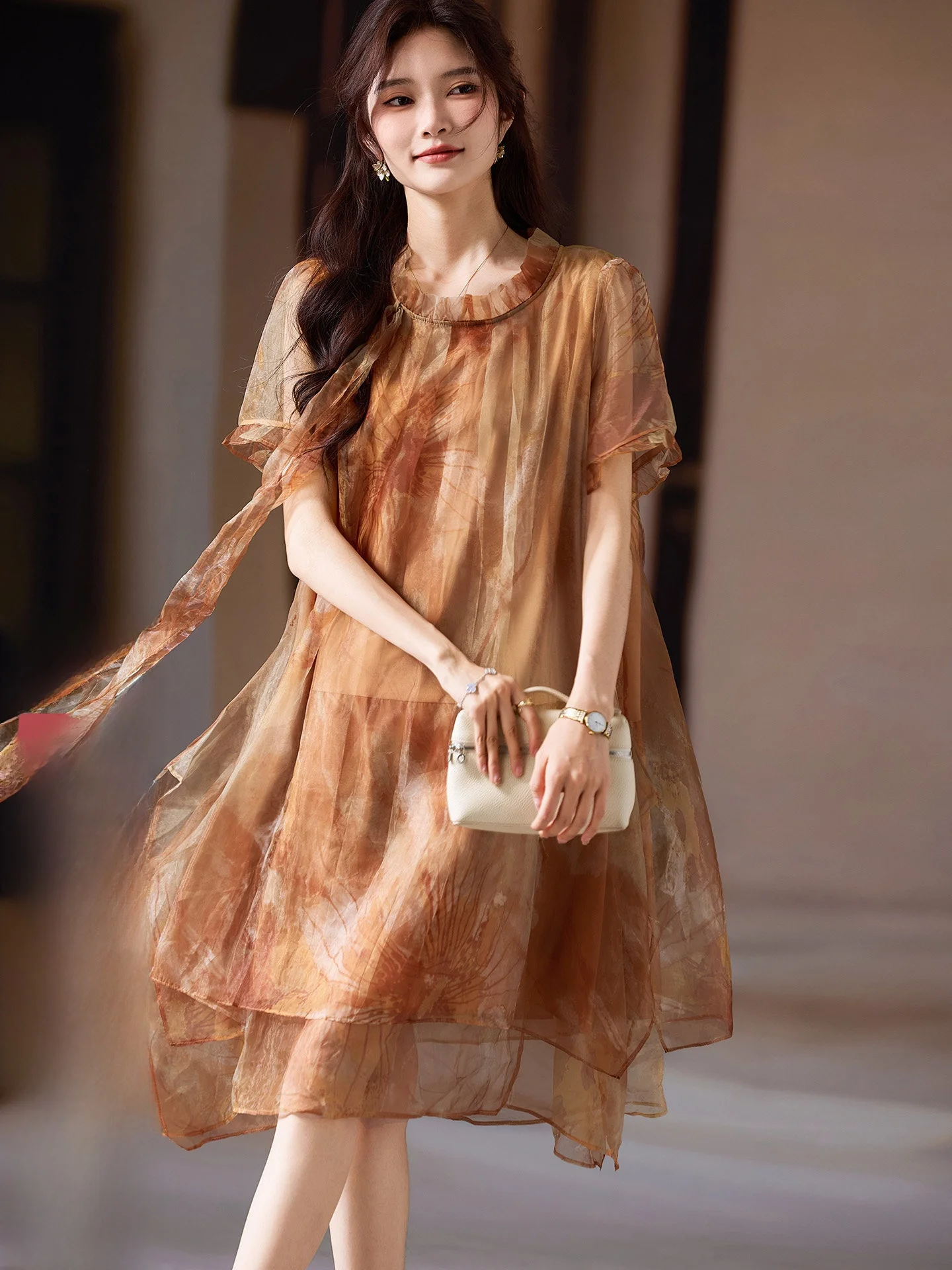 Summer New Style Large Size Women's Dress Elastic Waist Printed Ogees A-Line Skirt Comfortable Breathable Polyester Fiber
Summer New Style Large Size Women's Dress Elastic Waist Printed Ogees A-Line Skirt Comfortable Breathable Polyester Fiber