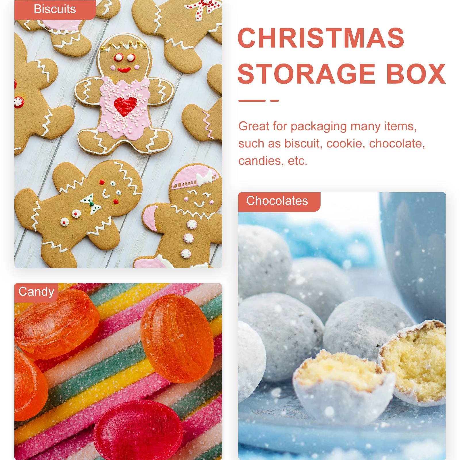 1Pcs Xmas Candy Treat Container Tinplate Christmas Gift Box Lightweight Storage Holder for Holiday Parties Candy Box
1Pcs Xmas Candy Treat Container Tinplate Christmas Gift Box Lightweight Storage Holder for Holiday Parties Candy Box