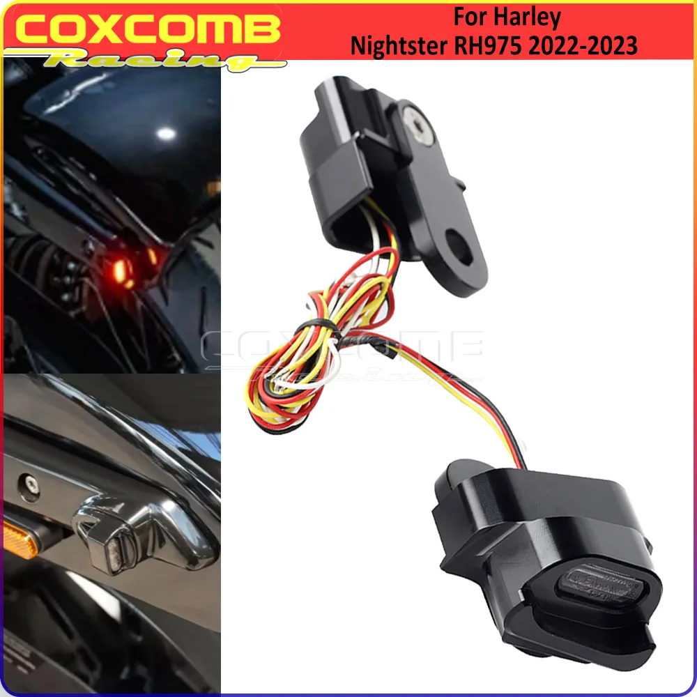 Motorcycle 3 in 1 LED Turn Signals w/ Brake Tail Light Indicator Lights CNC Black Metal For Harley Nightster 2022-2023
Motorcycle 3 in 1 LED Turn Signals w/ Brake Tail Light Indicator Lights CNC Black Metal For Harley Nightster 2022-2023