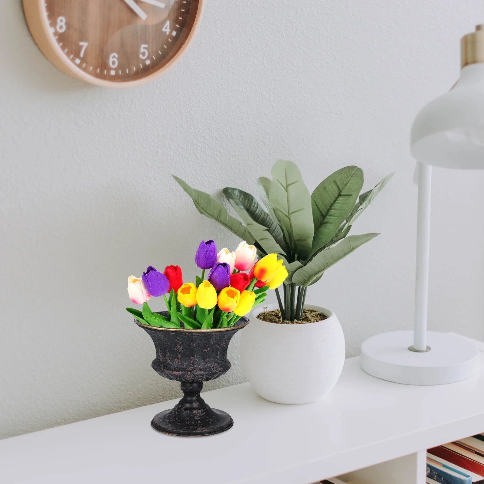 Iron Flower Pot Black Vintage Metal Planter for Artificial Flowers Home Decor Indoor Outdoor Wedding Centerpiece Storage Vase
Iron Flower Pot Black Vintage Metal Planter for Artificial Flowers Home Decor Indoor Outdoor Wedding Centerpiece Storage Vase