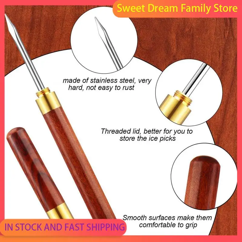 SDFC-32Pcs 6.1 Inch Stainless Steel Ice Pick Wooden Handle Ice Pick With Cover For Kitchen,Bars,Picnics
SDFC-32Pcs 6.1 Inch Stainless Steel Ice Pick Wooden Handle Ice Pick With Cover For Kitchen,Bars,Picnics