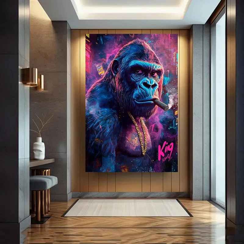 Smoking Gorilla Colorful Grafitti Artwork, Smoking King Kong Painting, Gorilla Canvas Print, Grafitti Gorilla Wall Art
Smoking Gorilla Colorful Grafitti Artwork, Smoking King Kong Painting, Gorilla Canvas Print, Grafitti Gorilla Wall Art
