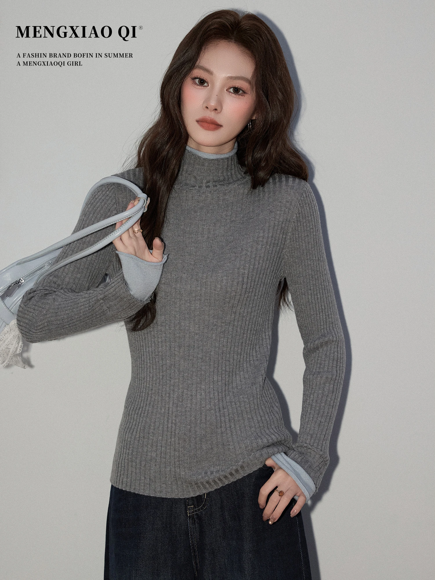 Женский длинный вязаный свитер Meng Xiaoqi, облегающий, с высоким воротником, цветной, базовый слой, французский стиль, осень-зима...
Женский длинный вязаный свитер Meng Xiaoqi, облегающий, с высоким воротником, цветной, базовый слой, французский стиль, осень-зима...