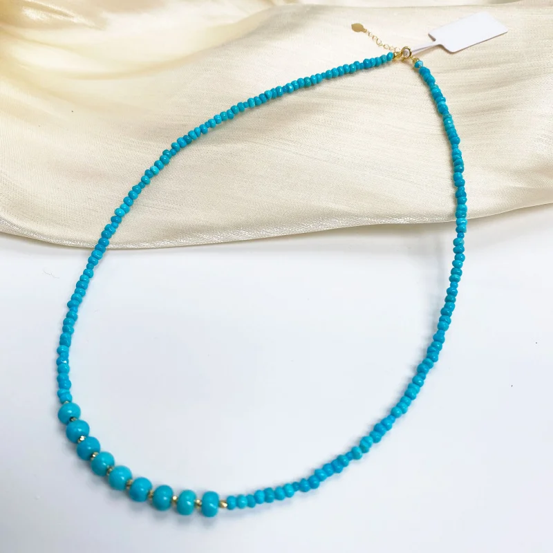 Elegant 18k Gold Turquoise Seed Material Old Style Bead Necklace Fashionable Versatile
Elegant 18k Gold Turquoise Seed Material Old Style Bead Necklace Fashionable Versatile