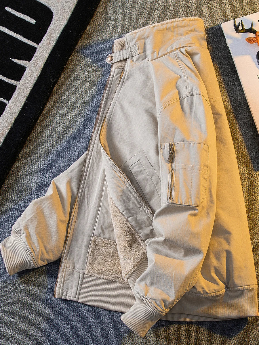 Men's Winter Cotton Jaet Thiened Lamb Velvet Casual Workwear Faionable Trendy Long Sve Flip Collar Regular Length
Men's Winter Cotton Jaet Thiened Lamb Velvet Casual Workwear Faionable Trendy Long Sve Flip Collar Regular Length