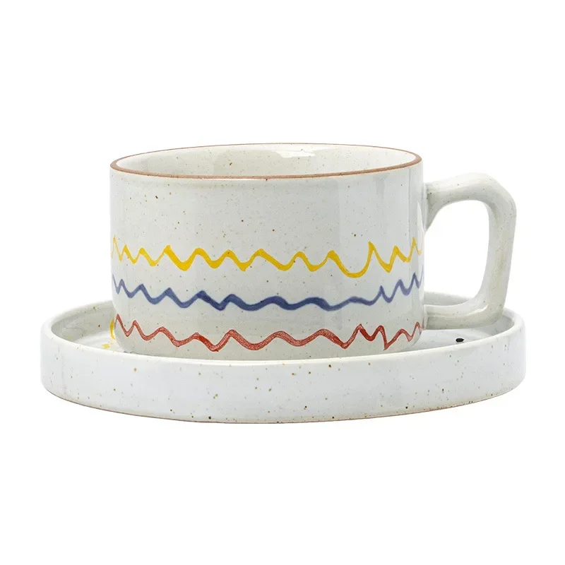 Japanese Creative Hand-painted Coffee and Saucer Set Retro Ceramic Mug Exquisite Water Cup and Saucer Set, Latte Cup.
Japanese Creative Hand-painted Coffee and Saucer Set Retro Ceramic Mug Exquisite Water Cup and Saucer Set, Latte Cup.
