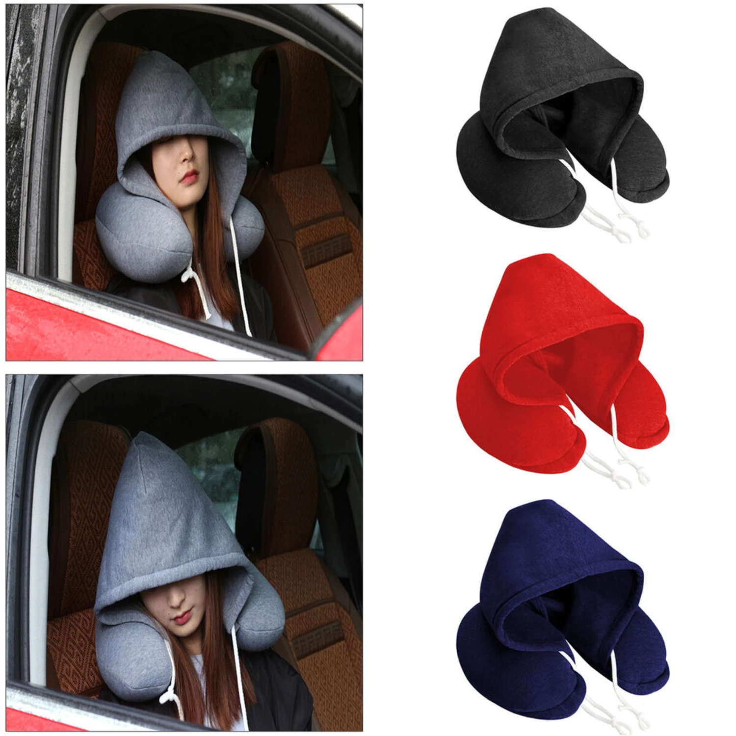 1pc NEW Ergonomic Hooded Memory Foam Pillow - U-Shape Contour for Ultimate Sleeping Support, Soft Neck Cushion, for Trav
1pc NEW Ergonomic Hooded Memory Foam Pillow - U-Shape Contour for Ultimate Sleeping Support, Soft Neck Cushion, for Trav