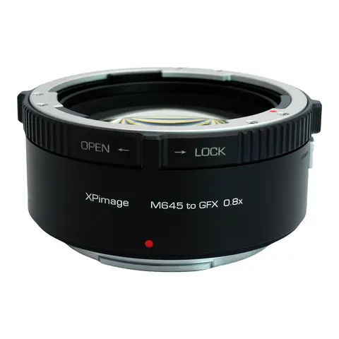 XPIMAGE Hız Arttırıcı 0.8X Optik Odak Düşürücü Adaptör, Mamiya 645 Lenslerle Fujifilm GFX Kameralarla Uyumlu GFX50 GFX100