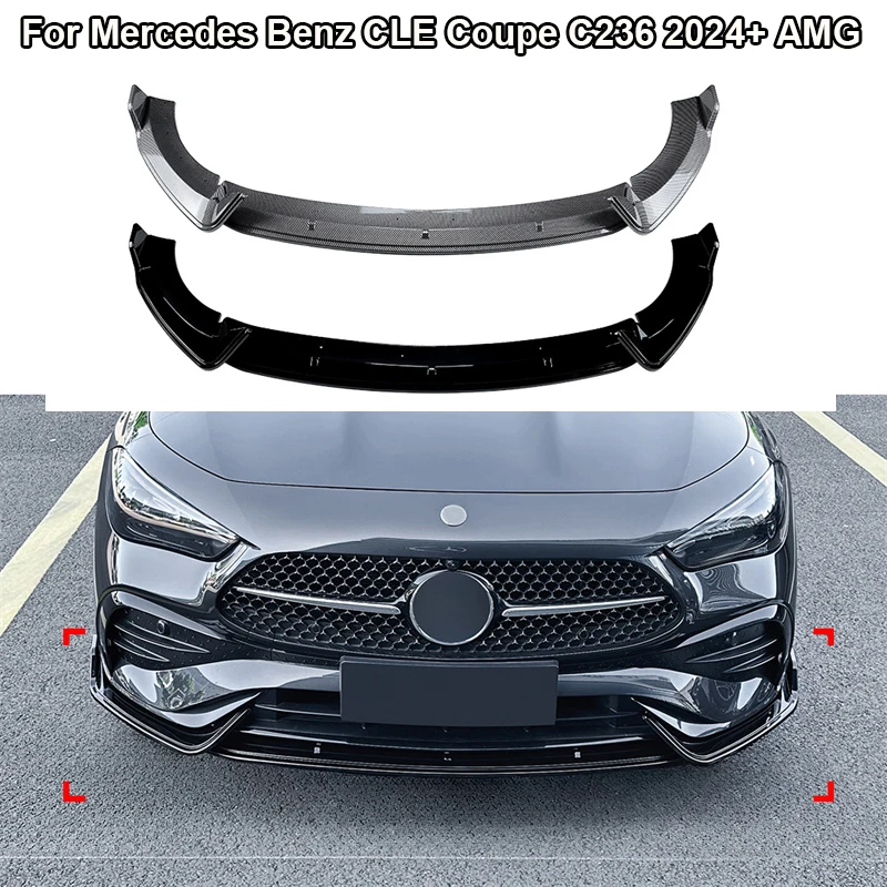 Carbon Fiber Look Front Bumper Spoiler Lip Lower Splitter Guard Plate Protector 2024 + For Mercedes Benz CLE Coupe C236 AMG
Carbon Fiber Look Front Bumper Spoiler Lip Lower Splitter Guard Plate Protector 2024 + For Mercedes Benz CLE Coupe C236 AMG