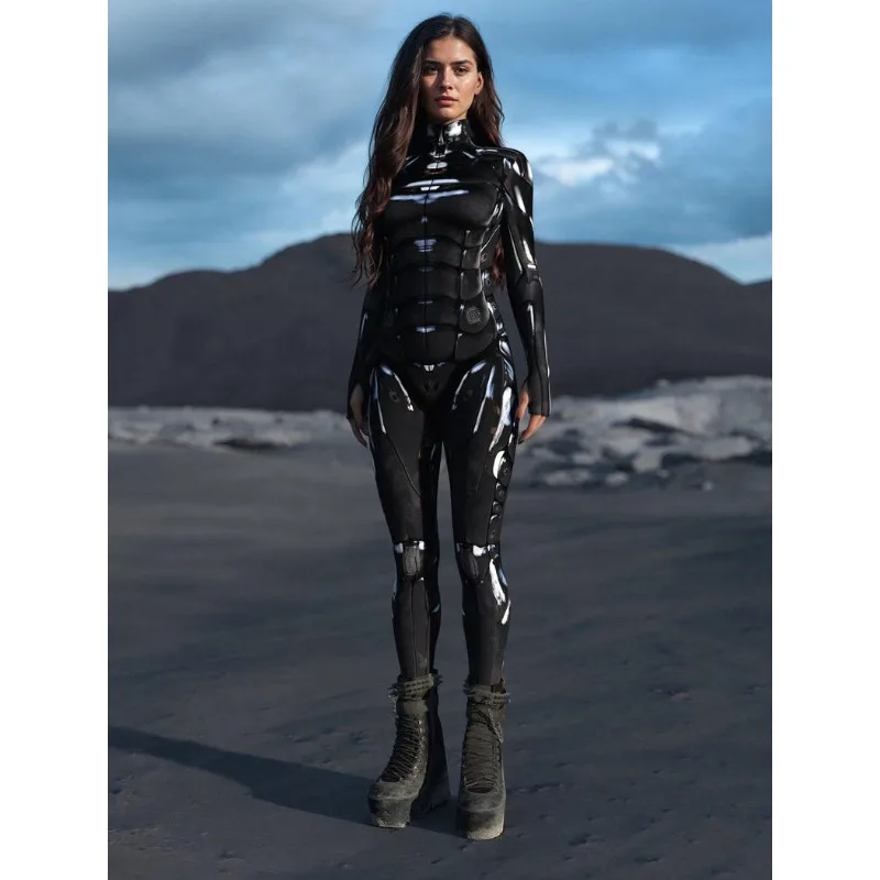 Cyberpunk Robot Halloween Cosplay Costume Armour body Suit Fish Scale Print Clothing for Womens Girls Role Play Party Outfits
Cyberpunk Robot Halloween Cosplay Costume Armour body Suit Fish Scale Print Clothing for Womens Girls Role Play Party Outfits