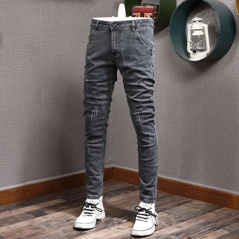 2024 Spring and Autumn New Fashion Trend Solid Color Elastic Small Legs Men's Casual Slim Comfortable High Quality Denim Pants
2024 Spring and Autumn New Fashion Trend Solid Color Elastic Small Legs Men's Casual Slim Comfortable High Quality Denim Pants