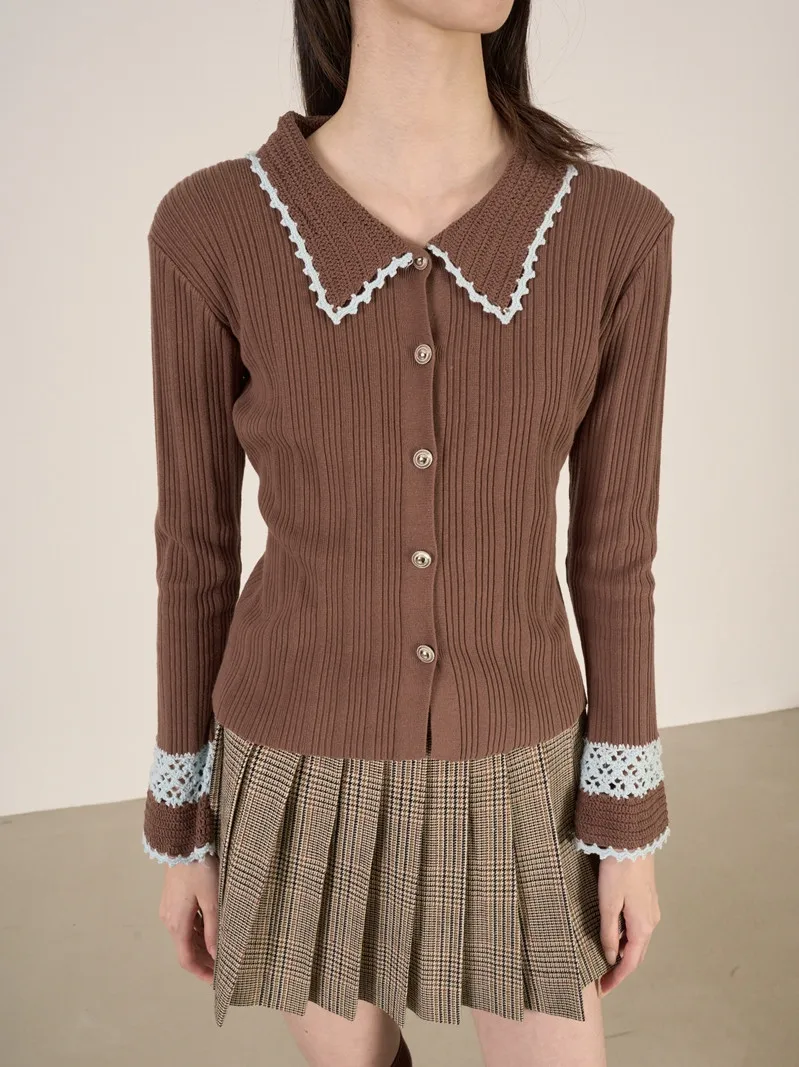 Кардиган LANVIVIER Fre с воротником-стойкой, вязаный, в полоску, с текстурой, с эффектом омоложения, длинный рукав, милый стиль
Кардиган LANVIVIER Fre с воротником-стойкой, вязаный, в полоску, с текстурой, с эффектом омоложения, длинный рукав, милый стиль