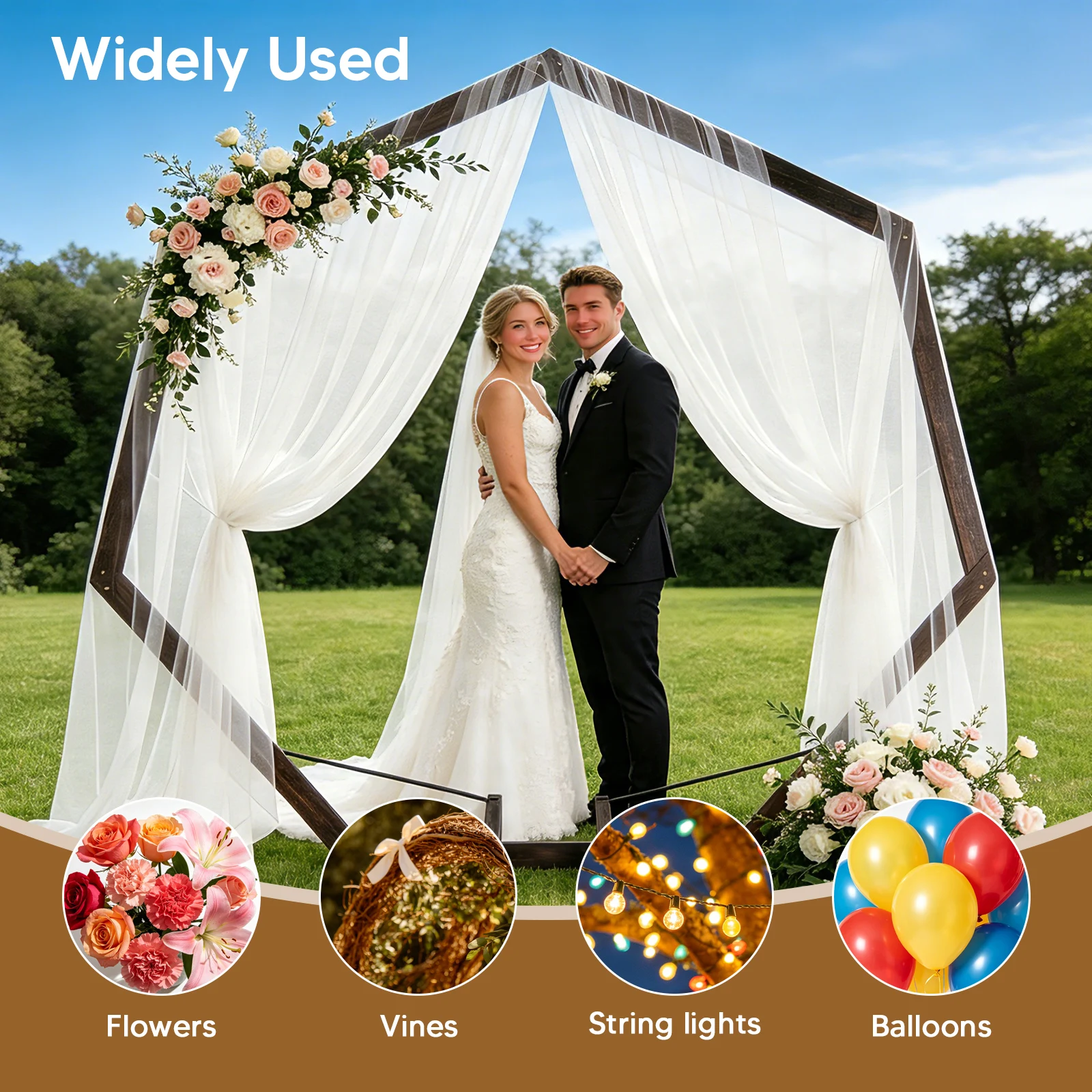 Square Wood Wedding Arch Stand Arbor Decorations Backdrop Stand Heptagonal Proposal Backdrop for Ceremony Indoor Outdoor
Square Wood Wedding Arch Stand Arbor Decorations Backdrop Stand Heptagonal Proposal Backdrop for Ceremony Indoor Outdoor