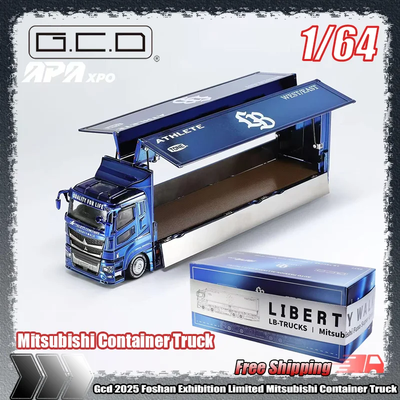 Gcd 2025 Foshan Exhibition Limited 1:64 Контейнерный грузовик Mitsubishi с гальваническим покрытием, синий фунт, краска из сплава, миниатюрная литая под давлением модель игрушки 
Gcd 2025 Foshan Exhibition Limited 1:64 Контейнерный грузовик Mitsubishi с гальваническим покрытием, синий фунт, краска из сплава, миниатюрная литая под давлением модель игрушки