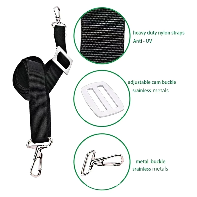 Corrosion Resistant Adjustable Bimini Boat Top Strap with Hook Canopy Canoe Boat Awning Webbing Strap Weatherproof
Corrosion Resistant Adjustable Bimini Boat Top Strap with Hook Canopy Canoe Boat Awning Webbing Strap Weatherproof