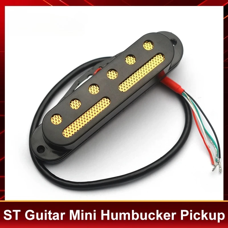 Мини-звукосниматель Humbucker с 6 отверстиями и 2 пазами, с золотыми и серебряными контактами, размер S/T, 9K 4C, для электрогитары.
Мини-звукосниматель Humbucker с 6 отверстиями и 2 пазами, с золотыми и серебряными контактами, размер S/T, 9K 4C, для электрогитары.