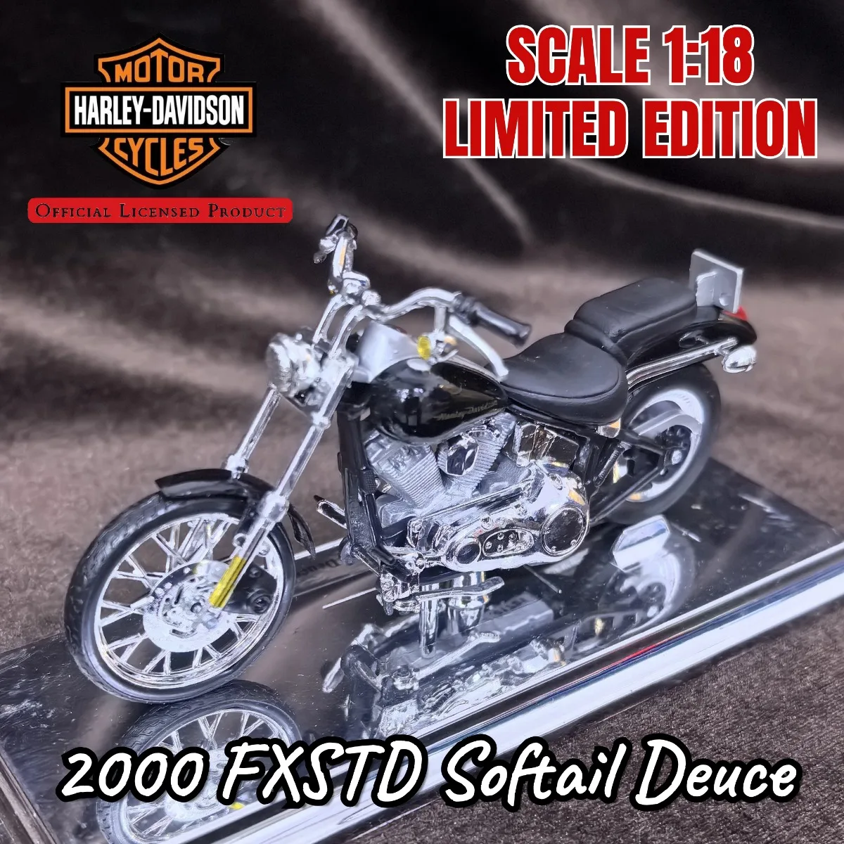 Лимитированная мини-модель мотоцикла FXSTD Softail Deuce в масштабе 1:18, реплика автомобиля, миниатюрная фигурка, детский рождественский подарок, игрушка
Лимитированная мини-модель мотоцикла FXSTD Softail Deuce в масштабе 1:18, реплика автомобиля, миниатюрная фигурка, детский рождественский подарок, игрушка