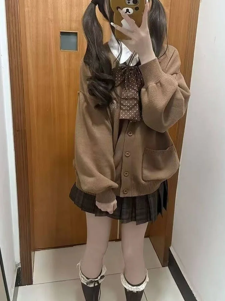 Sweet Grid Skirt Knitted Open Cardigan Sweater Outerwear Layering Atmosphere Set High Waist Polyester Winter Fashion E...
Sweet Grid Skirt Knitted Open Cardigan Sweater Outerwear Layering Atmosphere Set High Waist Polyester Winter Fashion E...
